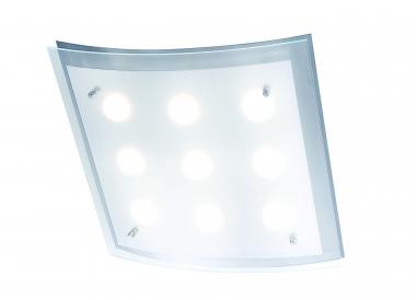 F.L.I. LED-Deckenleuchte 9-flammig 210069 - 27W Extra Warmweiß | Nickel matt | Ja