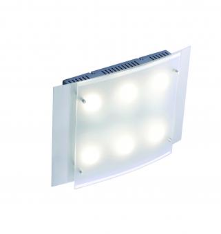 F.L.I. LED-Deckenleuchte 6-flammig 210466 - 18W Warmweiß | Nickel matt | Ja