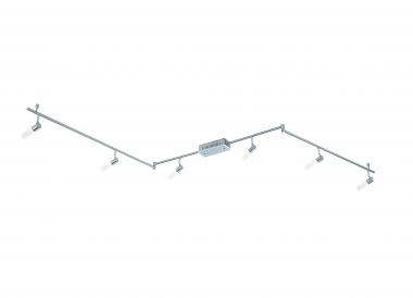 F.L.I. LED-Deckenleuchte 6-flammig 210556 - 21W Warmweiß | Nickel matt | Nein