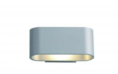 F.L.I. LED-Wandleuchte 1-flammig 211401 - 7W Warmweiß | Aluminiumfarbig matt | Nein | Grün