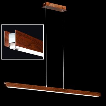 Honsel LED-Pendelleuchte RAIL 69453 - 110 cm Warmweiß | Holzfarbig | Ja