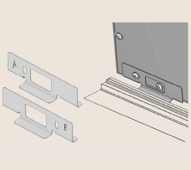 LEDON LED-Panel Wall Mounting Kit Grau