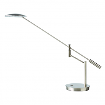 LupiaLicht LED-Tischleuchte CAPRI T Warmweiß | Nickel matt | Ja