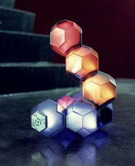 QisDesign LED-Stimmungsleuchte Crystal RGB | Silber | Nein