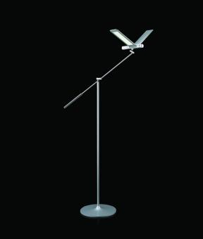 QisDesign LED-Standleuchte Seagull Floor Warmweiß | Silber | Ja