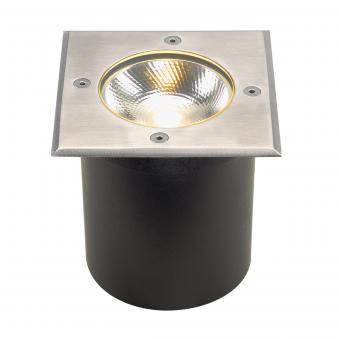 SLV LED-Bodeneinbauleuchte ROCCI Quadrat Warmweiß | Edelstahl | Nein